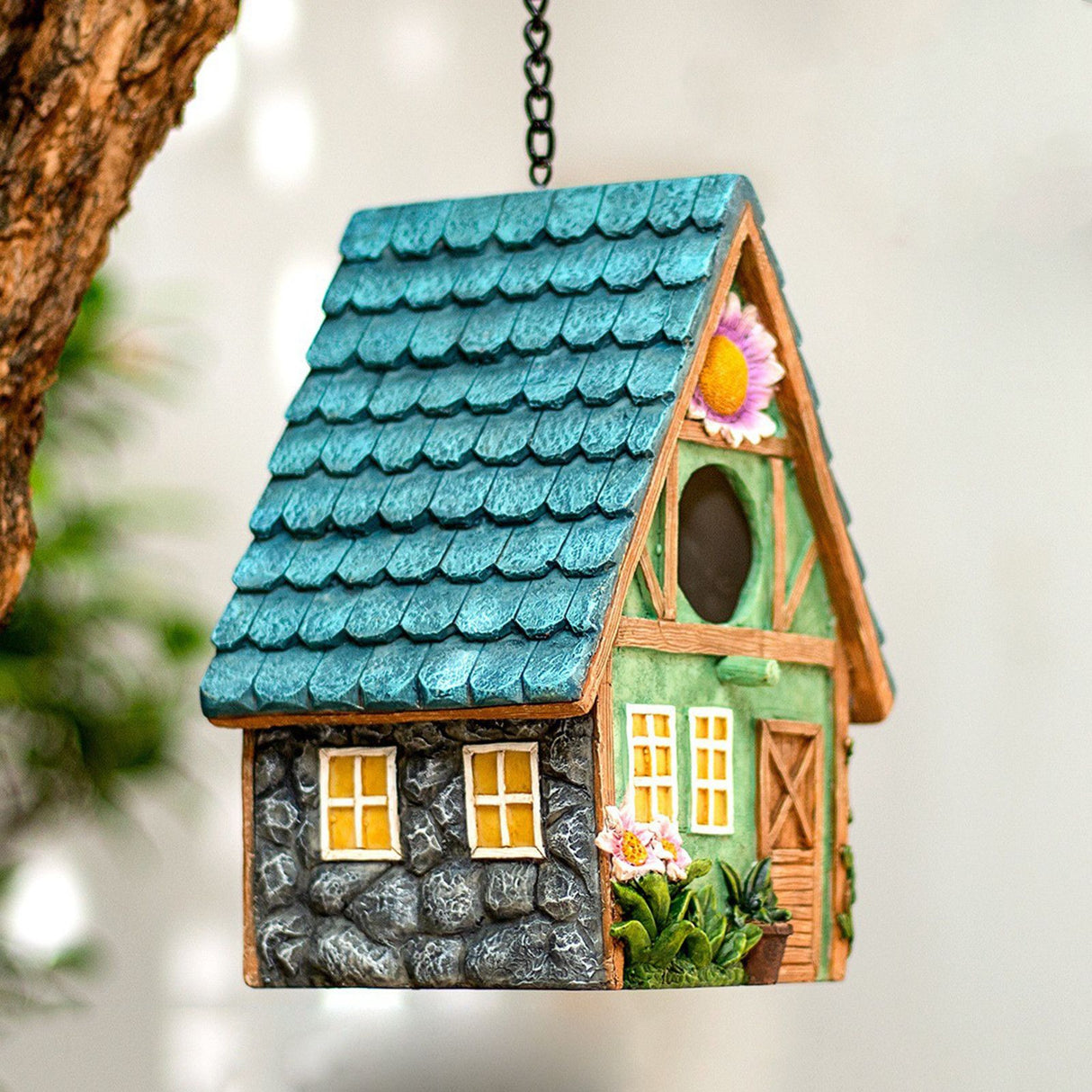 Bird House Bird Nest Resin Decoration Bird House Statue Garden Decoration