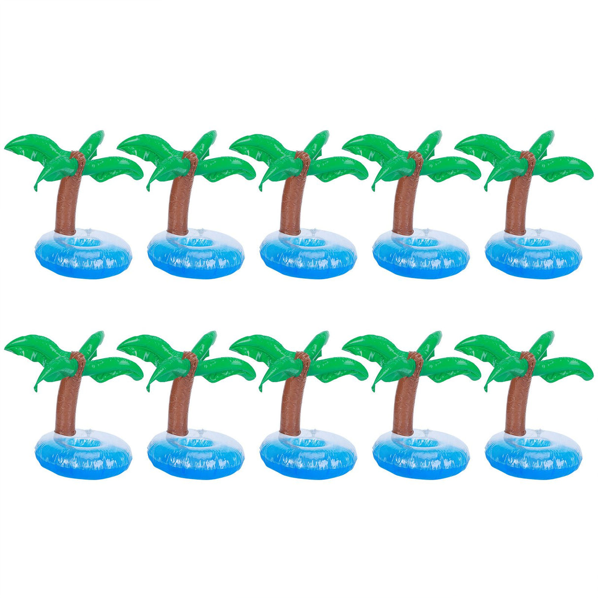 10Pcs Inflatable Drink Holder PVC Floating Cup Mat for Swimming Pool Party Beach