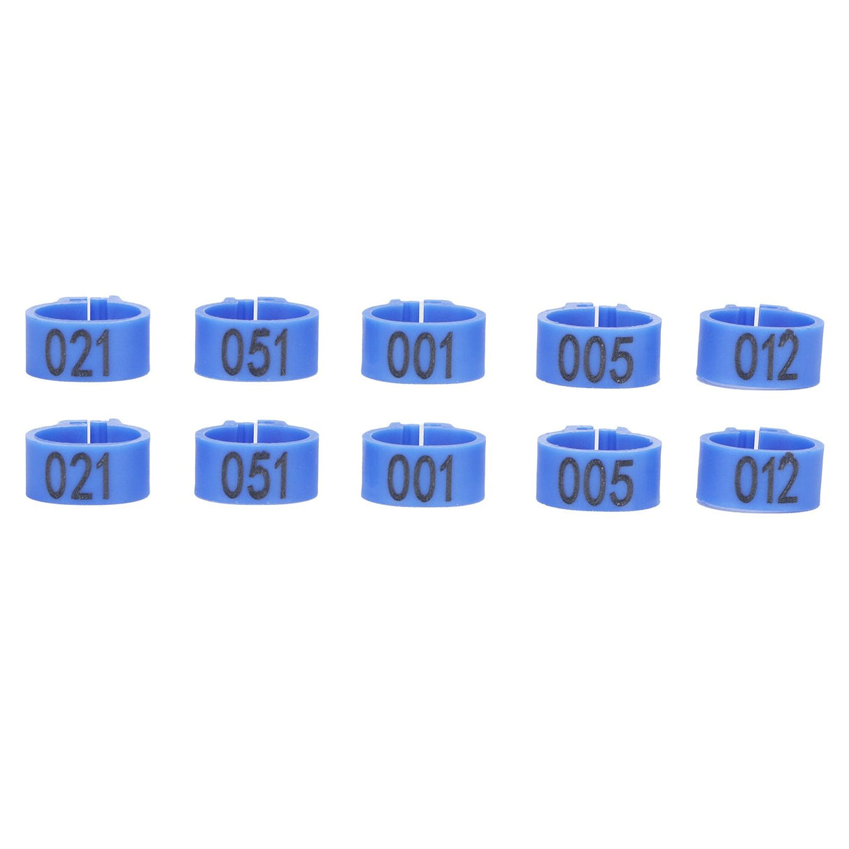 100Pcs Bird Foot Rings Bands 10mm 001-100 Numbered Pigeons Identify Clip Poultry SupplyBlue