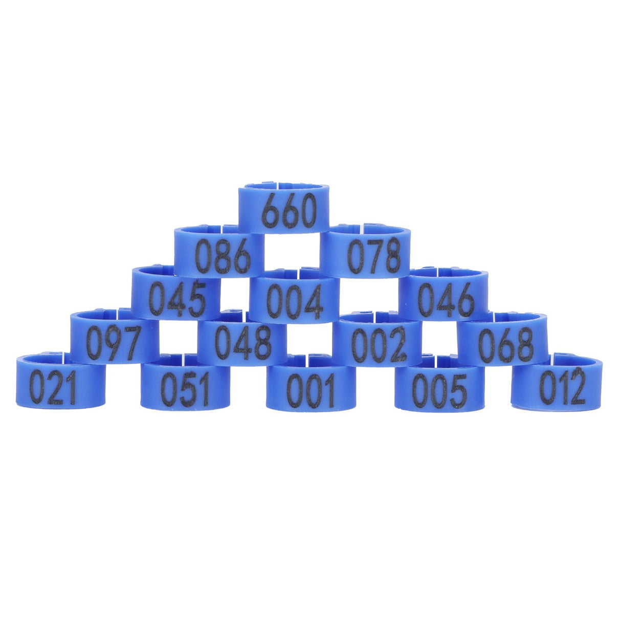 100Pcs Bird Foot Rings Bands 10mm 001-100 Numbered Pigeons Identify Clip Poultry SupplyBlue