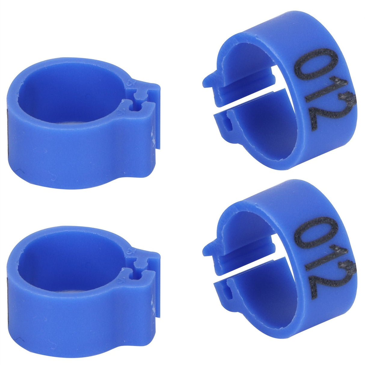 100Pcs Bird Foot Rings Bands 10mm 001-100 Numbered Pigeons Identify Clip Poultry SupplyBlue