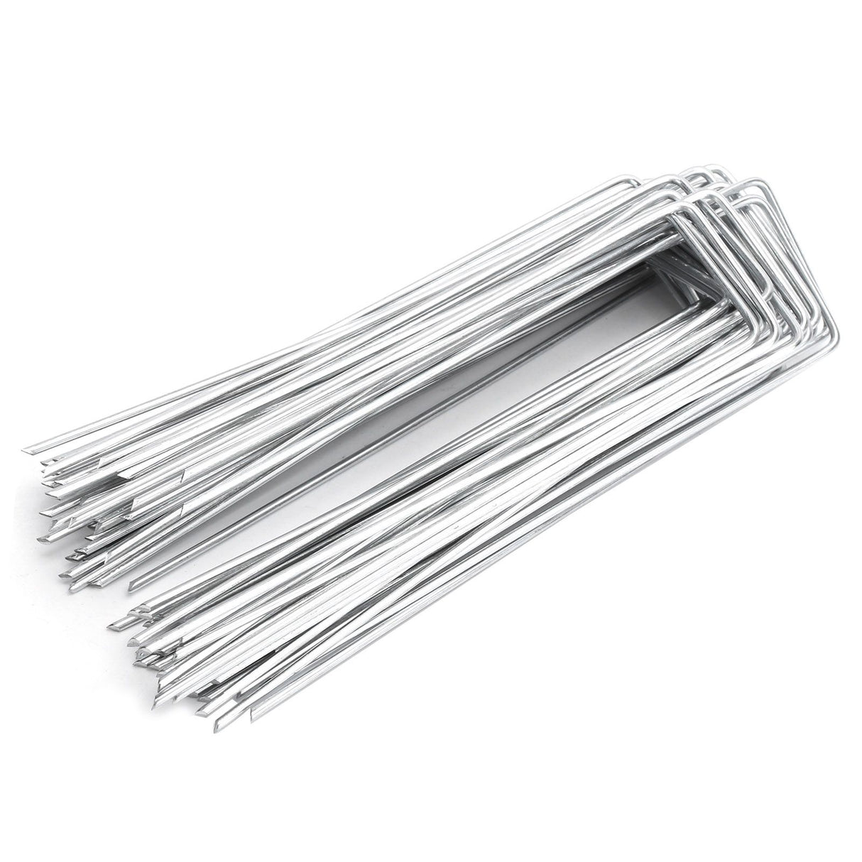 50Pcs Garden Stakes Ground Staple Spikes U shaped Fixer Weed Barrier Fabric Landscape Lawn