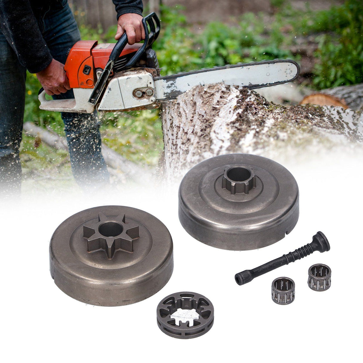 Clutch Drum Bearing 7‑325 Rim Sprocket Replacement Fit for Stihl MS250 Chainsaw