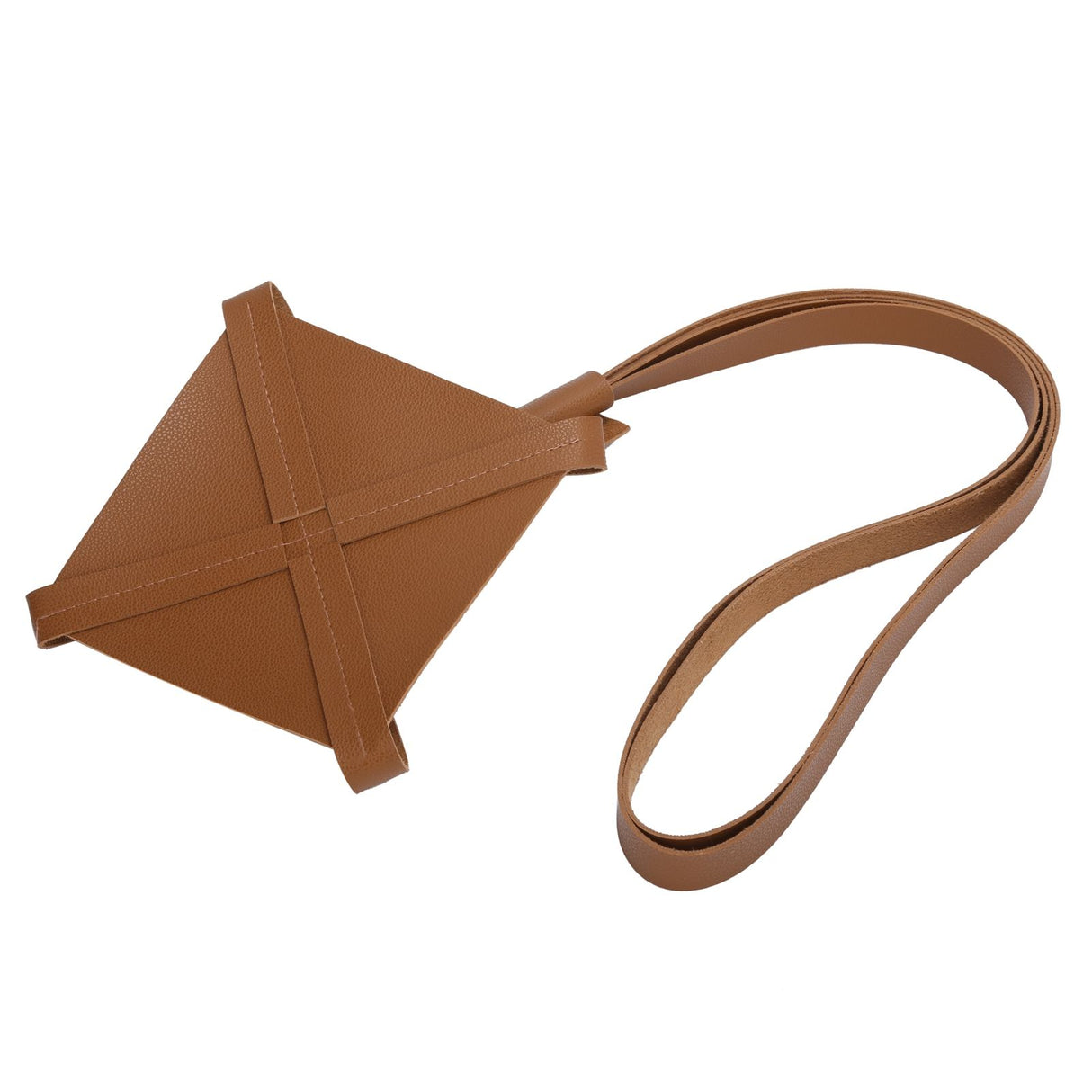 PU Leather Plant Hanger Planter Flowerpot Hanging Holder Home Decor Garden DecorationBrown Square Bottom