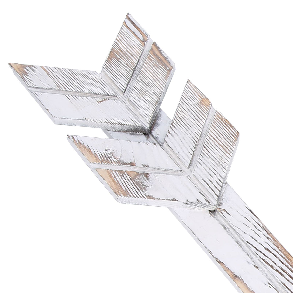 2PCS Wooden Arrows Decor Sign Wall Art Decor Farmhouse Courtyard Wedding SuppliesWhite