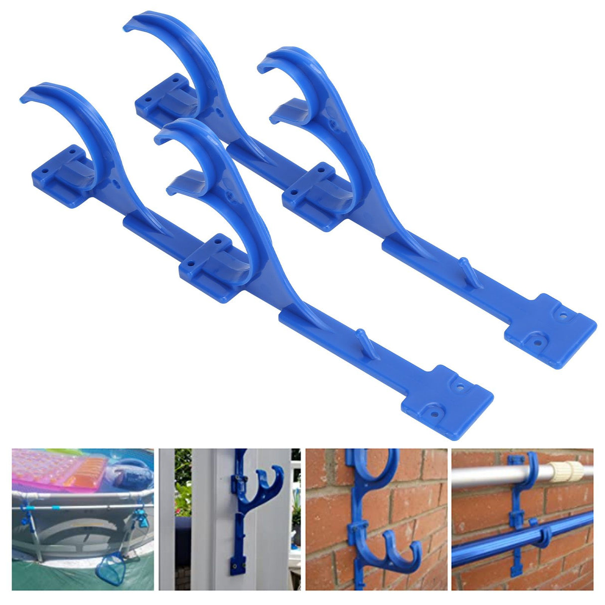 Plastic Pool Hanger Hook for Pool Telescoping Pole Vacuum Hose Leaf Skimmer Garden Tools