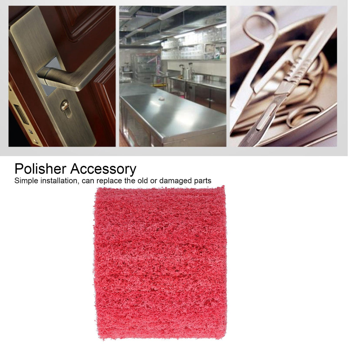 Nylon Polishing Wheel Polishing Machine Burnishing Wheel Polisher Accessory 120x100mm Red