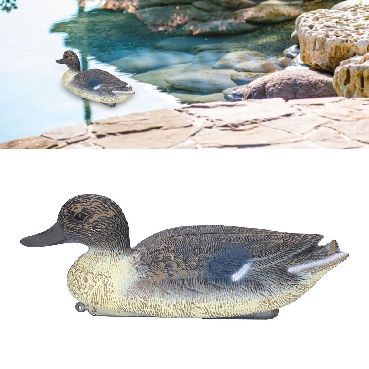 Plastic Simulation Duck Lifelike Duck Decoration Hunting Decoy for Garden 34.5 x 13cm