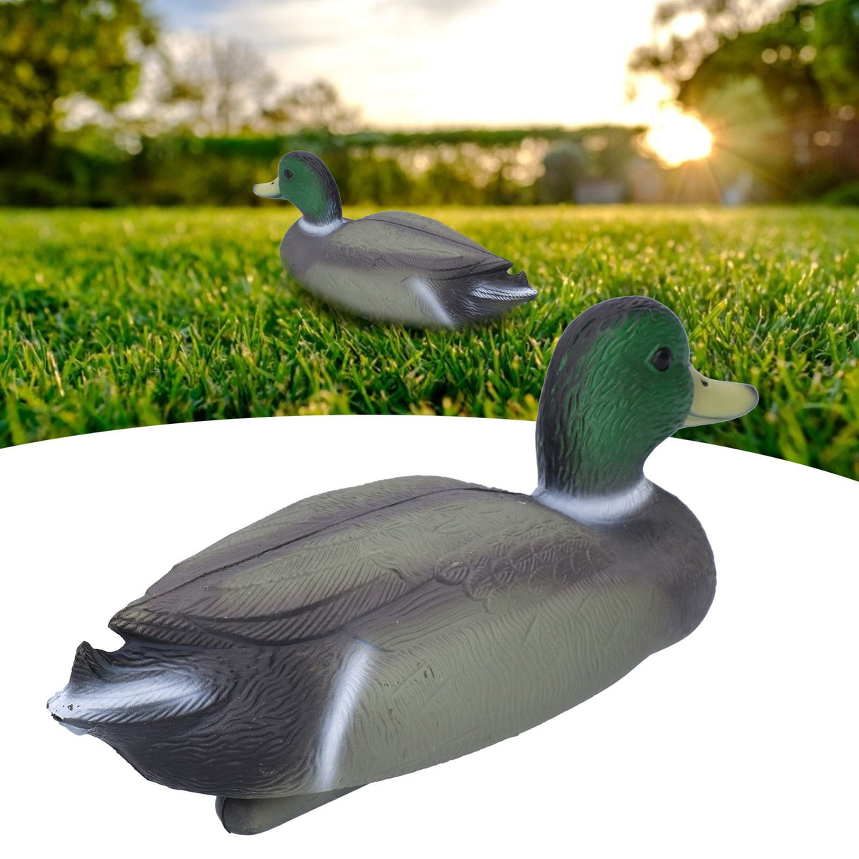 Plastic Duck Outdoor Simulation Floating Decoying Duck Garden Decorations 34.5x13cm