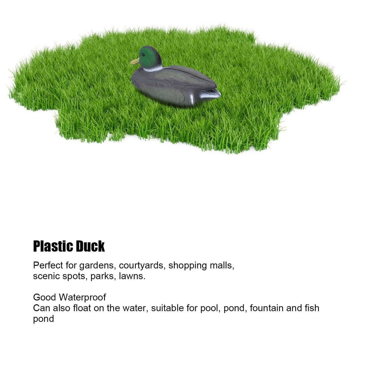 Floating Duck Decoy Simulation Hunting Duck Garden Pool Yard Lake Decoration 26x11.5cmMale