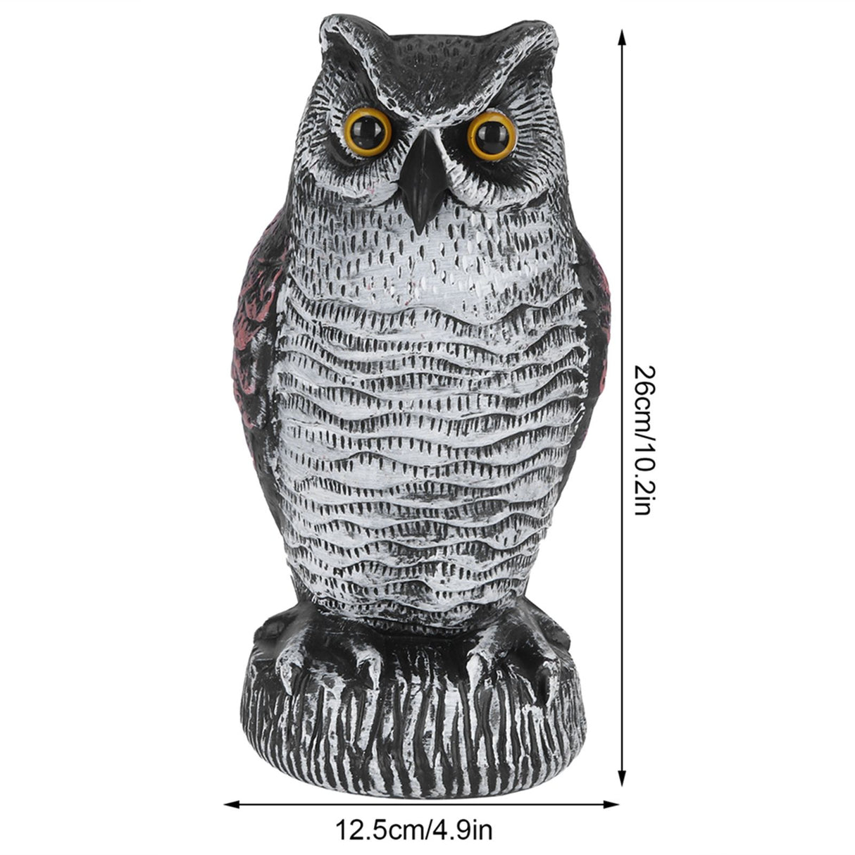 Fake Simulation Owl Statue Decoration Outdoor Garden Plastic Repeller Hunting Decoy1021‑1