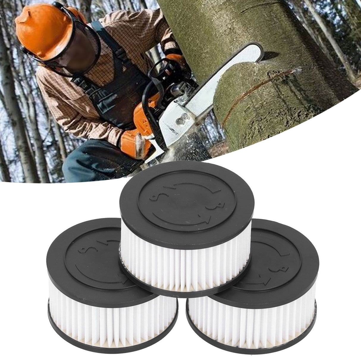 3Pcs Air Filter Fit for Stihl MS251 MS261 MS271 MS291 MS311 MS381 MS391 Chainsaw