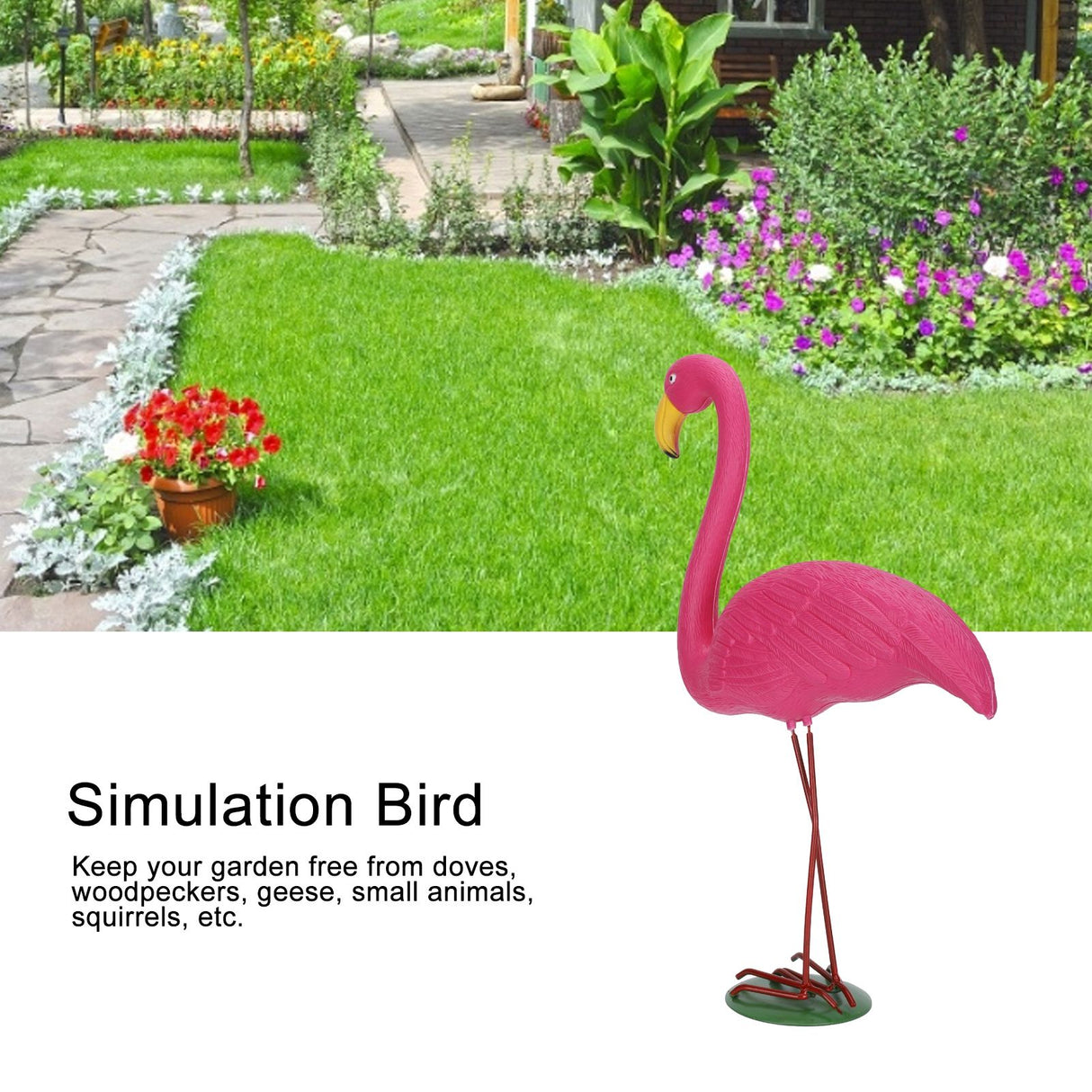 High Simulation Plastic Bird Animal Figurine Lawn Decoration Bird Drive Garden ProtectorsM