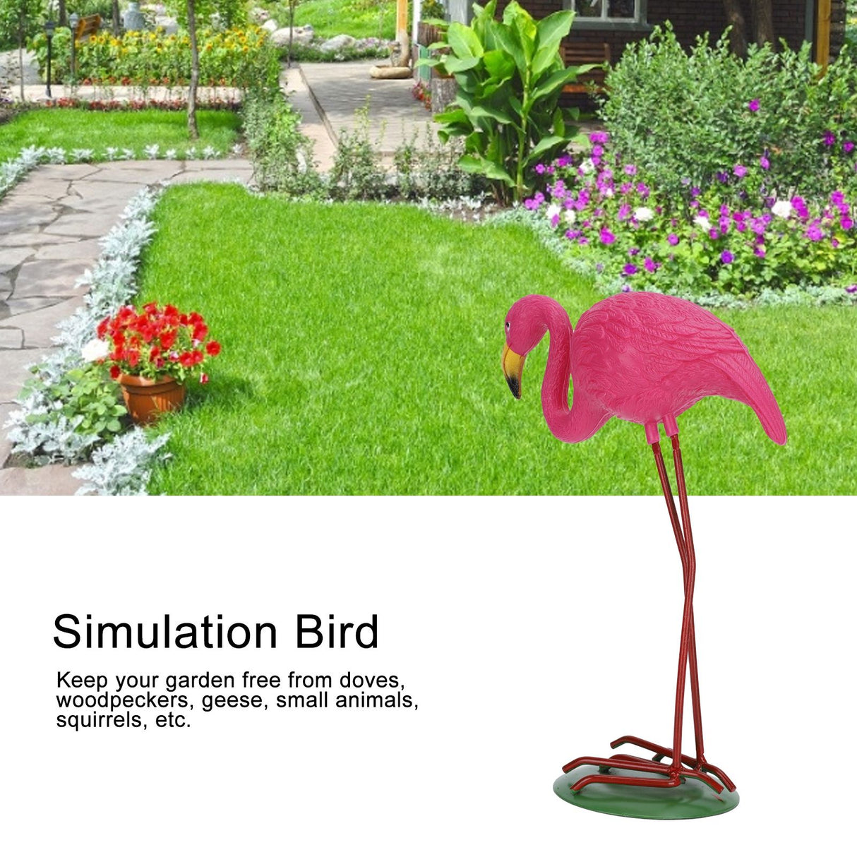 High Simulation Plastic Bird Animal Figurine Lawn Decoration Bird Drive Garden ProtectorsS