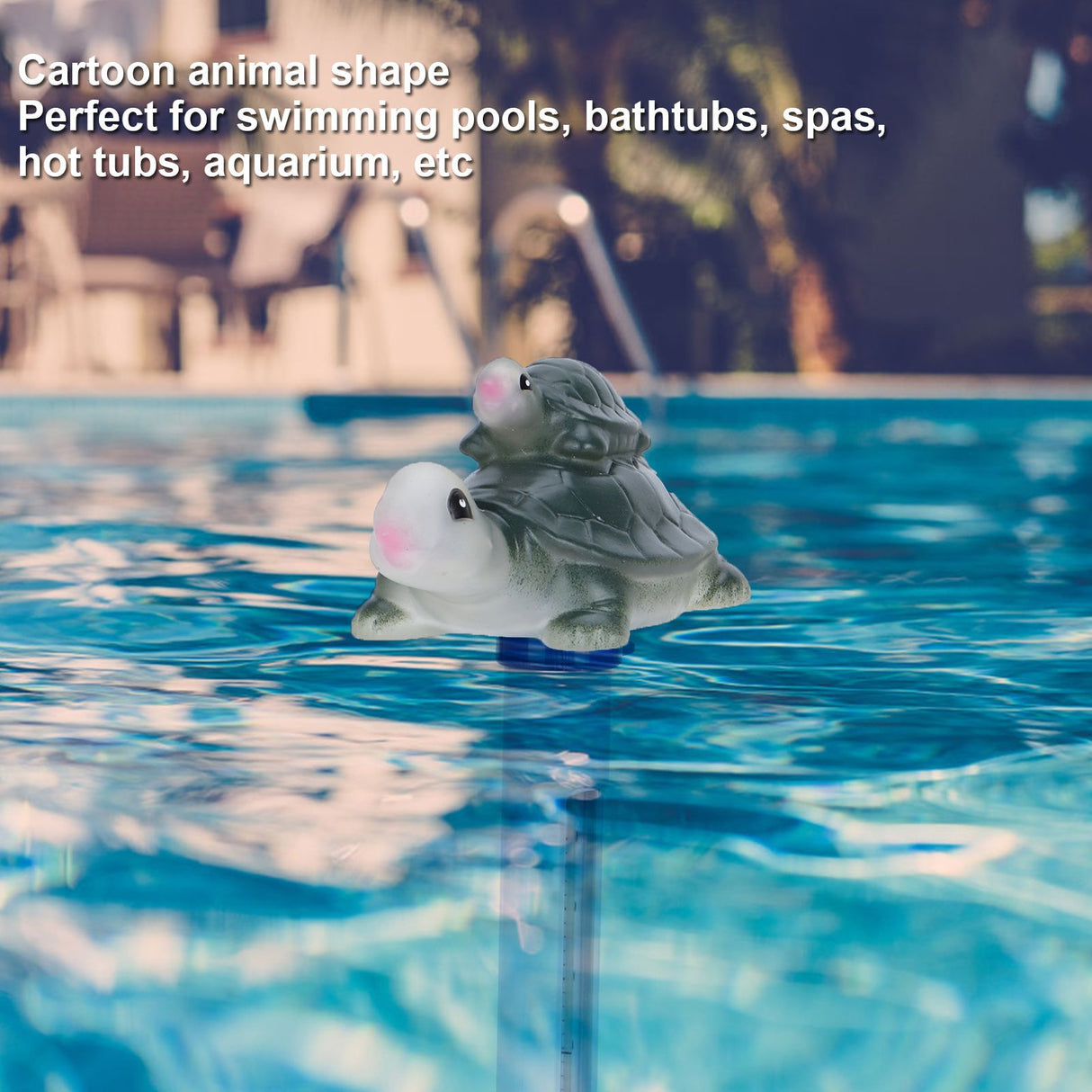 Pool Thermometer with String Cartoon Shaped Temperature Meter for SPA Hot Tub Pond