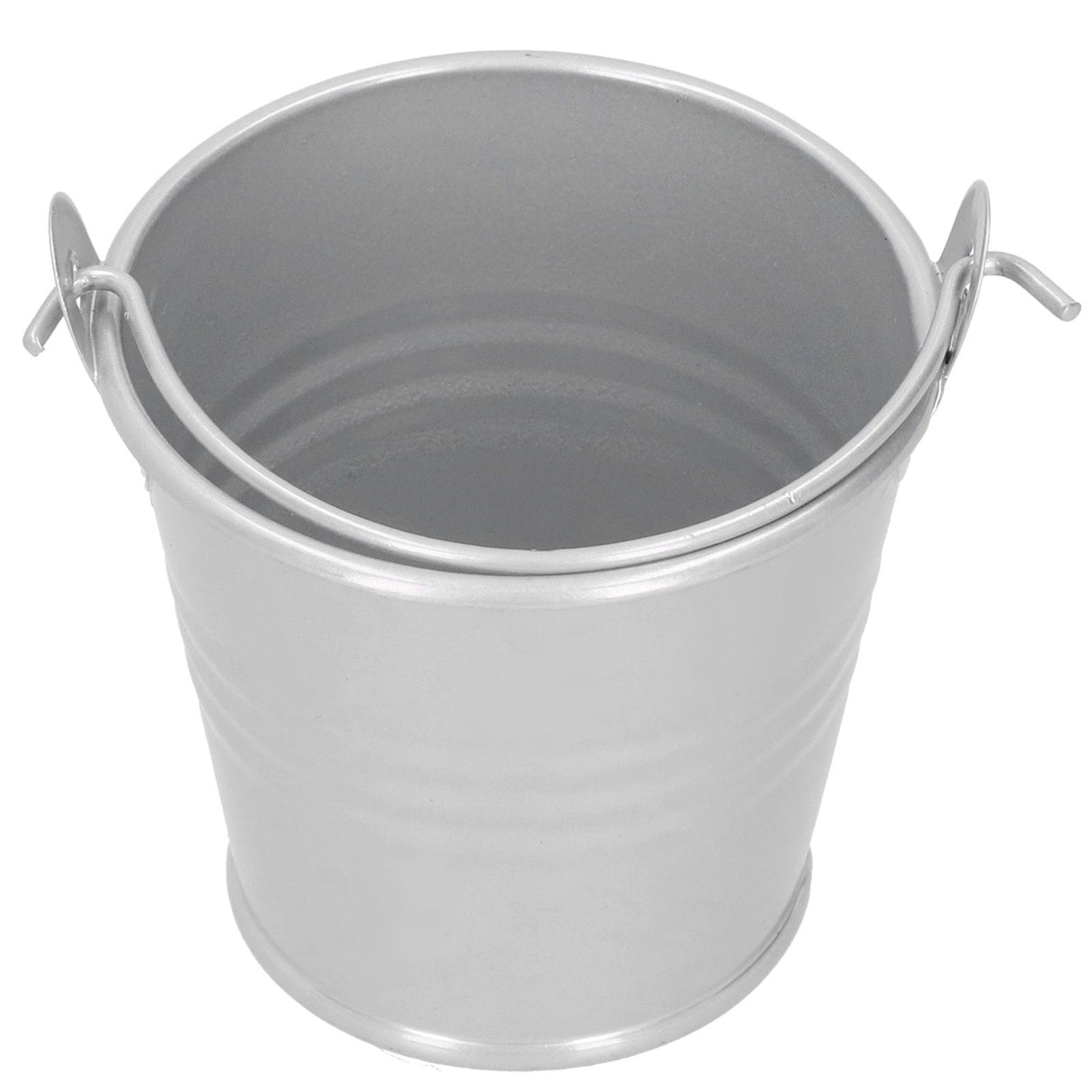 10PCS Flower Pot Mini Succulent Plant Pot Small Metal Bucket for Indoor Outdoor DecorSilver 4x5.5x6cm