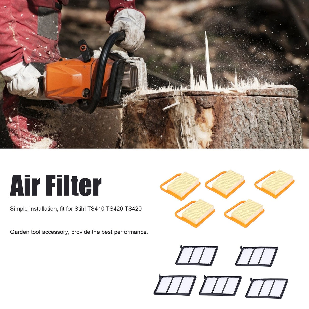 Air Filter Kit Replacement Spare Parts Accessory Fit for Stihl TS410 TS420 TS420