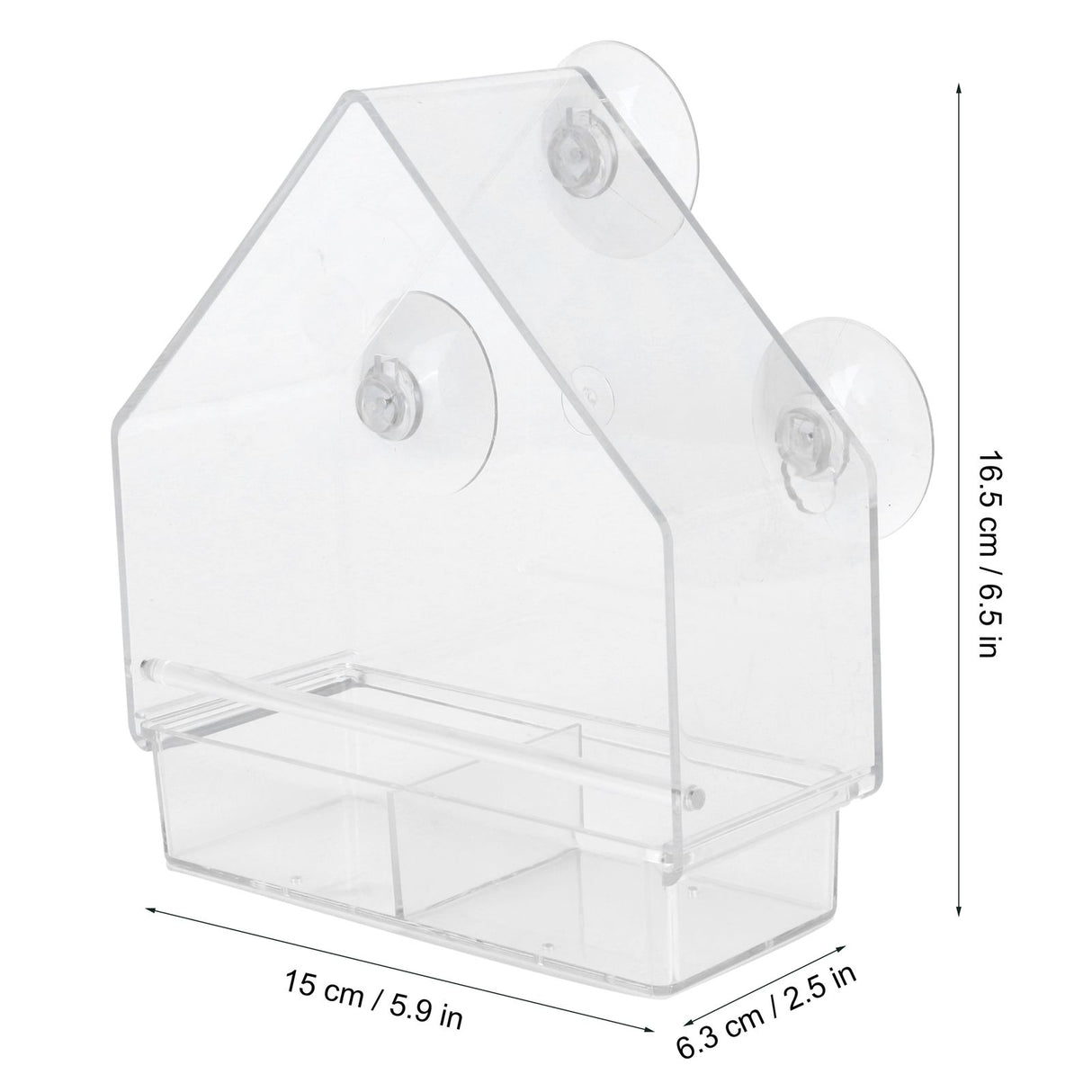 Indoor Outdoor Hanging Bird Feeder PS Transparent Bird Feeding Tool for Feeding Small Birds
