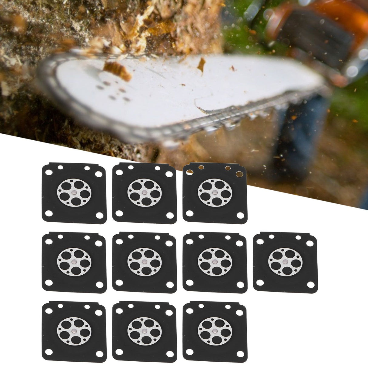 10Pcs/Set Carburetor Diaphragm Gaskets Fit for ZAMA Chainsaw MS210 MS230 MS2500