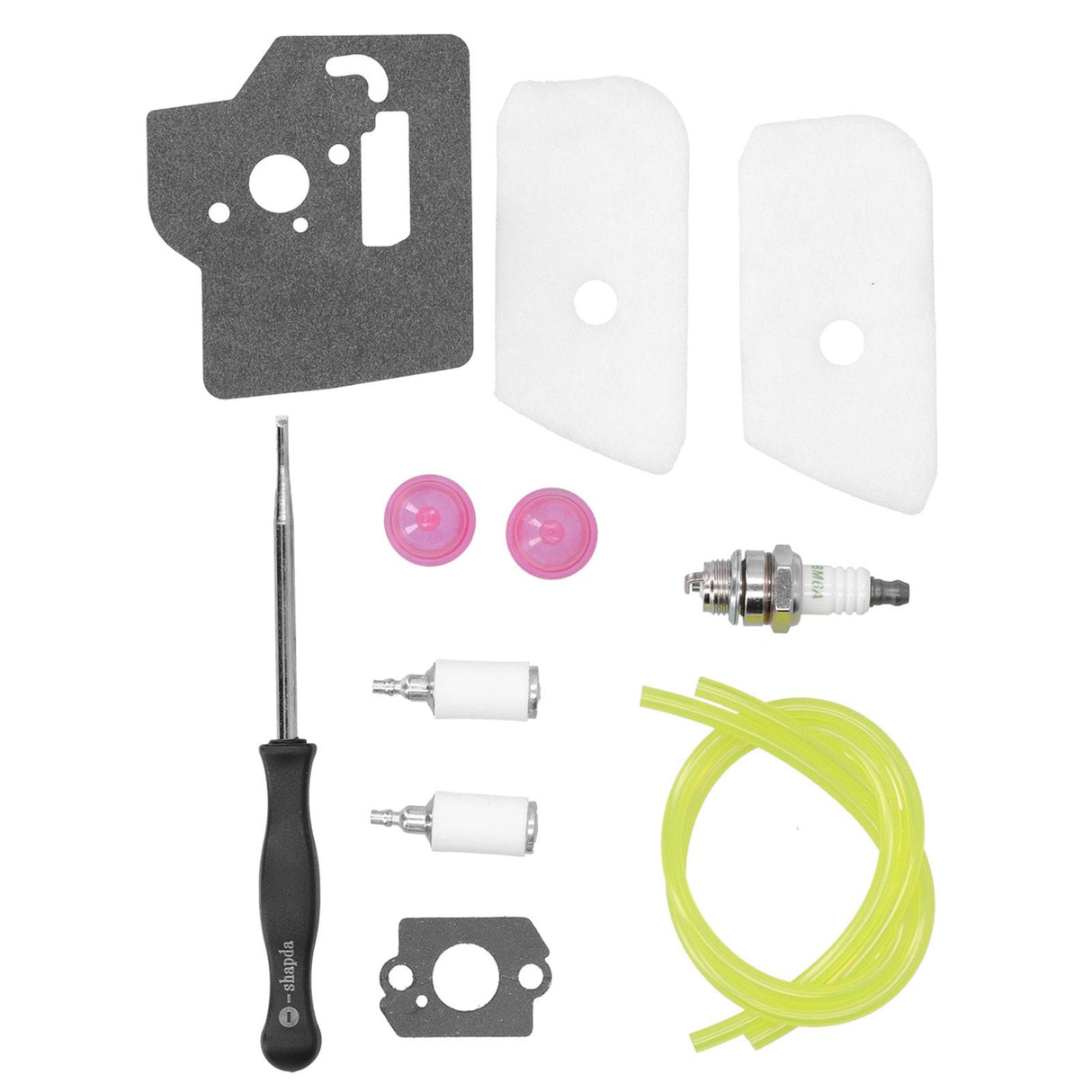 Carburetor Air Filter Fuel Line Fuel Filter Kit Assembly Fit for Poulan 124L 125L 125LD 128C