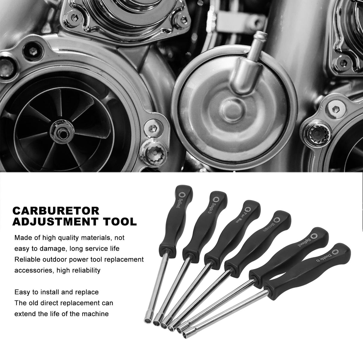 6PCS/Set Carburetor Adjustment Tool Kit Carburetor Adjustment Screwdriver Garden Tool