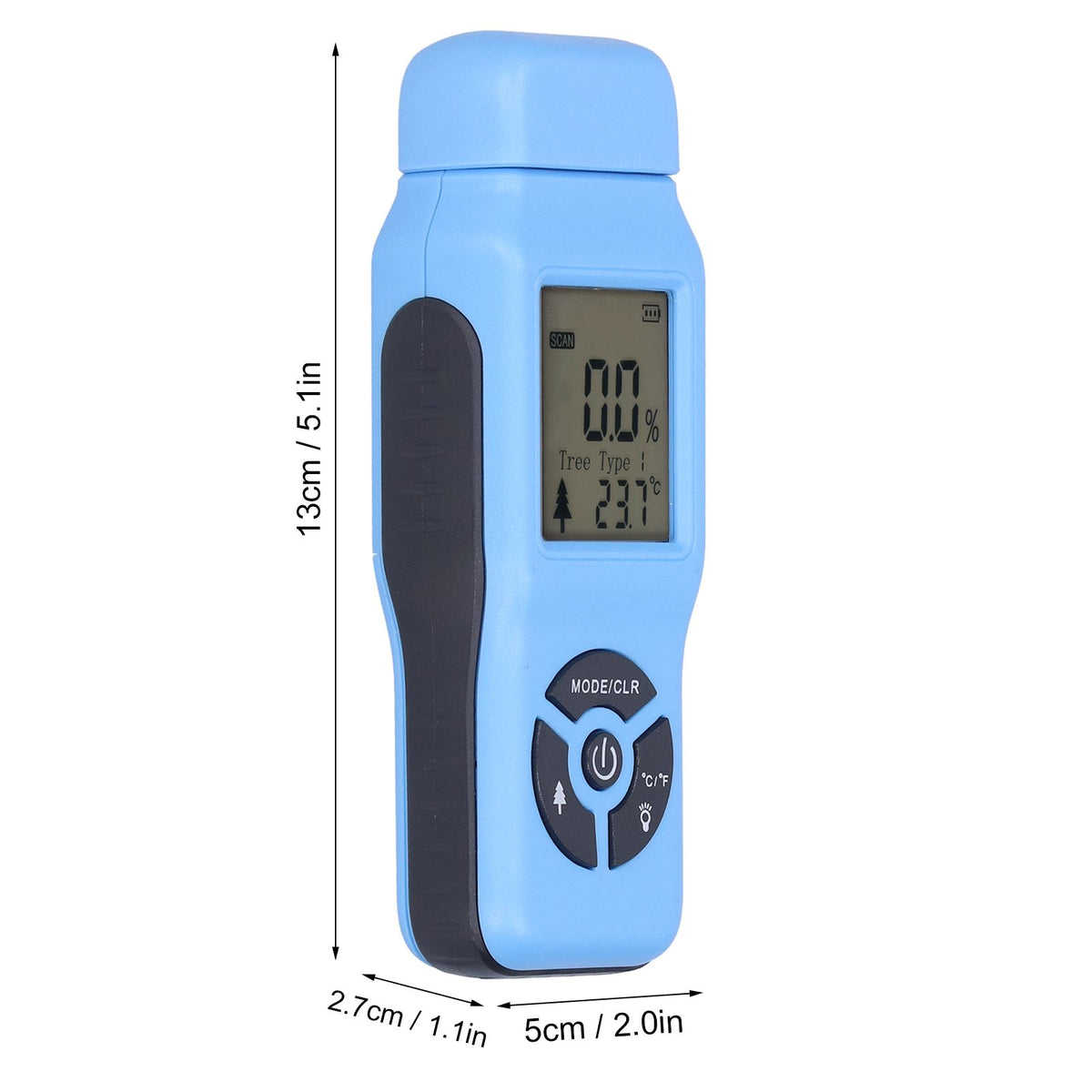 Digital Moisture Tester Portable Hand Held LCD Wood Timber Humidity Detector Accessory(Blue )