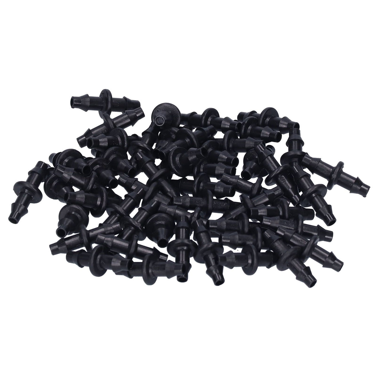 100PCS 4/7 2‑Way Connector Drip Irrigation Connector Fitting Garden Irrigation Accessories