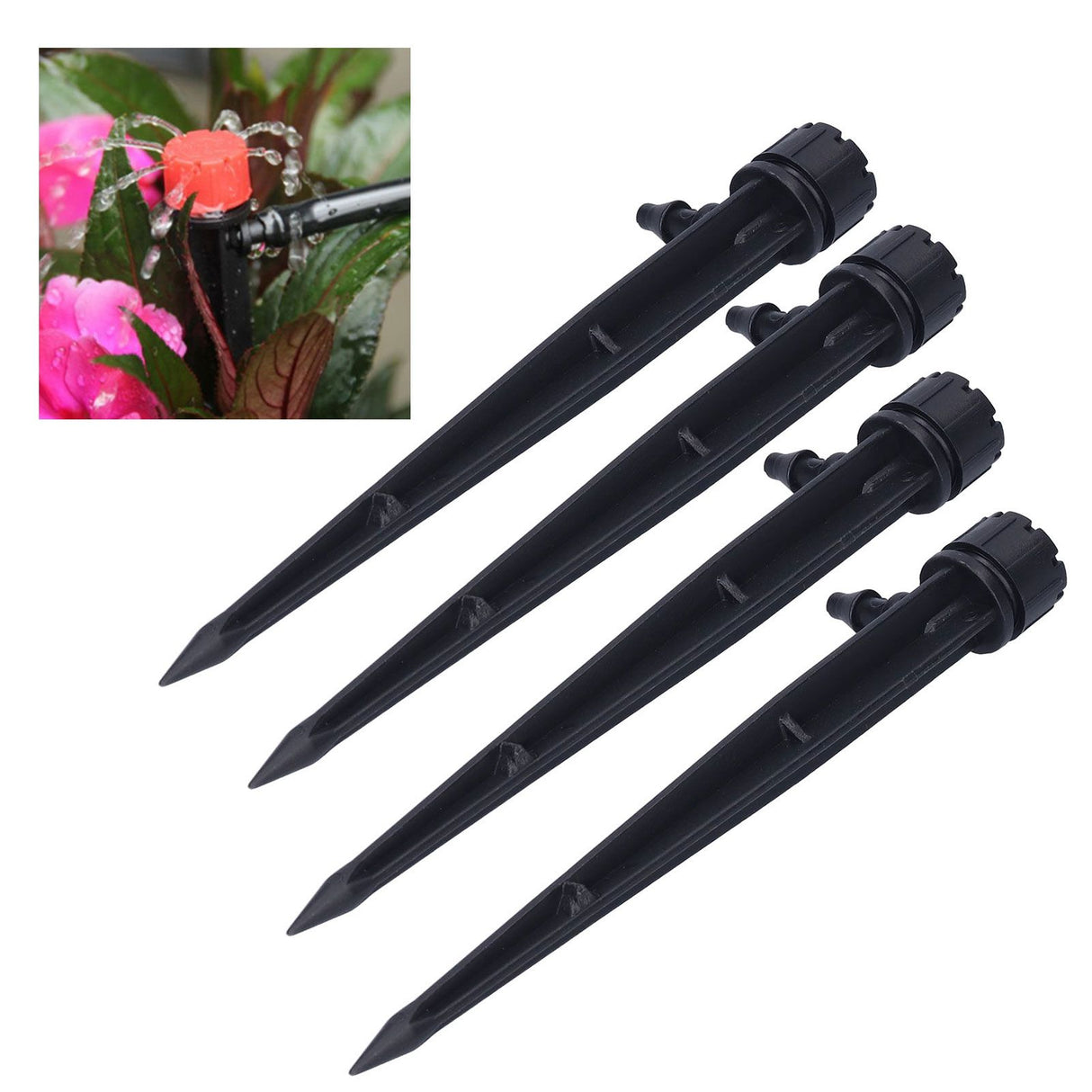 50PCS 360 Degree Adjustable Irrigation Drippers 8‑Hole Garden Irrigation Sprinkler for 4/7 Hose