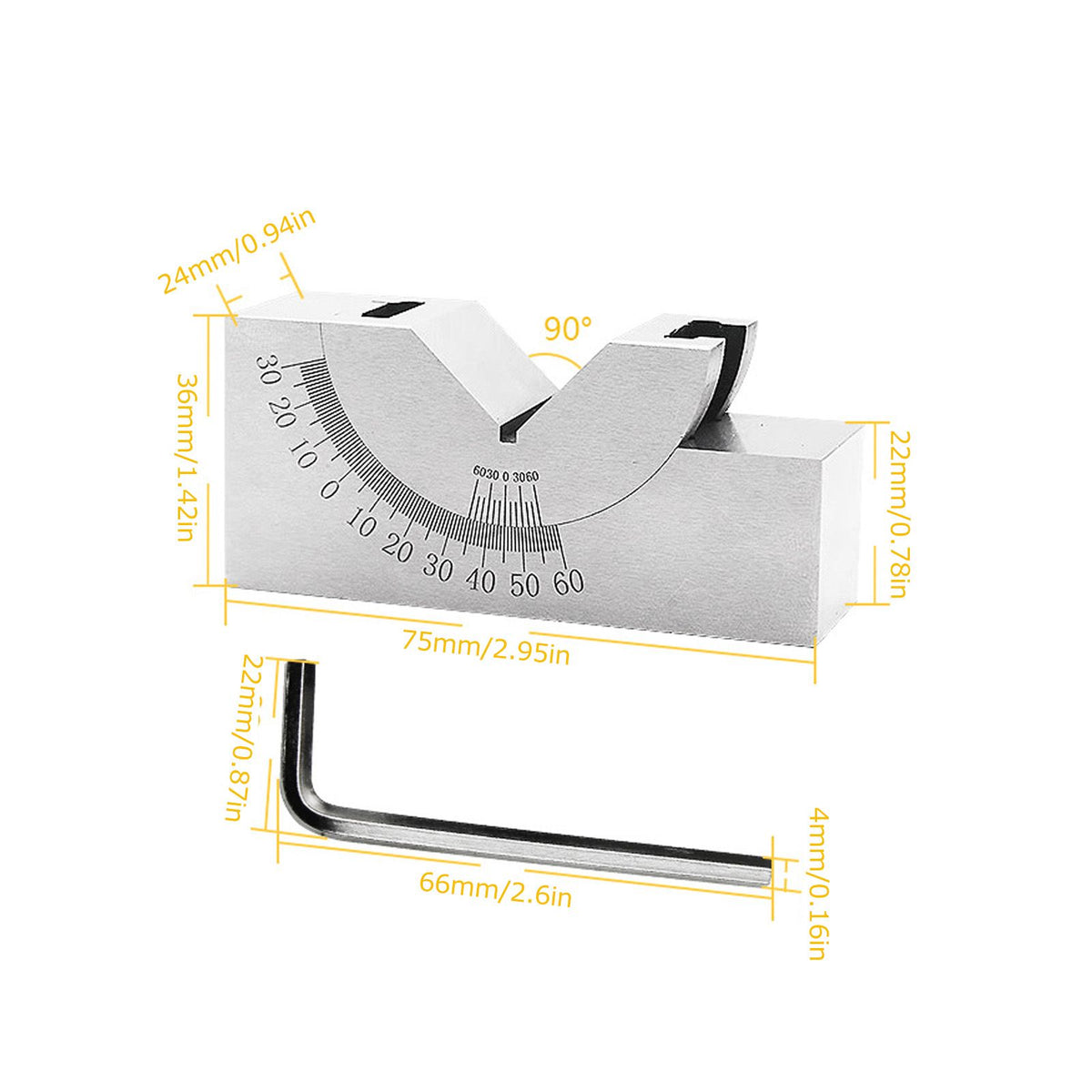 Adjustable Micro Angle Gauge Angle V Block Industrial Tools for Milling Lathe Woodworking Tools