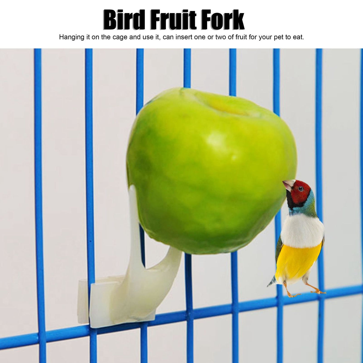 20PCS Bird Fruit Fork Plastic Birds Food Feeder Tool Pet Supplies Birdcage Accessory