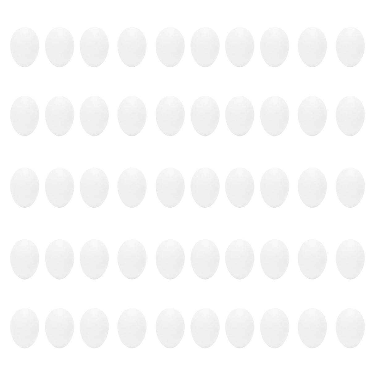 50pcs Plastic Fake Pigeon Egg Solid Fake Egg Simulation Hatching Breeding Supplies for Birds
