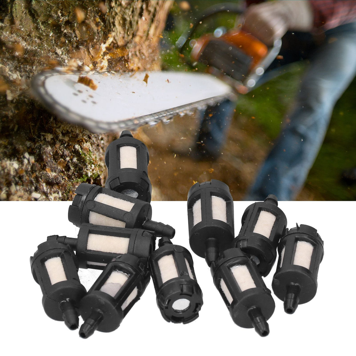 10Pcs Fuel Filters Set Chainsaw Accessories Replacement Spare Parts Fit for Husqvarna