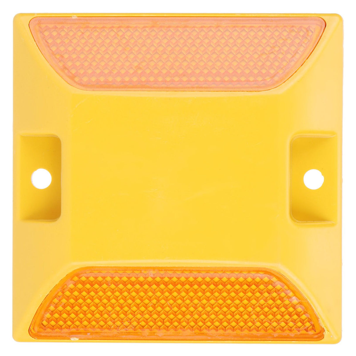 6PCS Double Yellow Plastic Road Reflectors Street Pavement Driveway Stud Markers