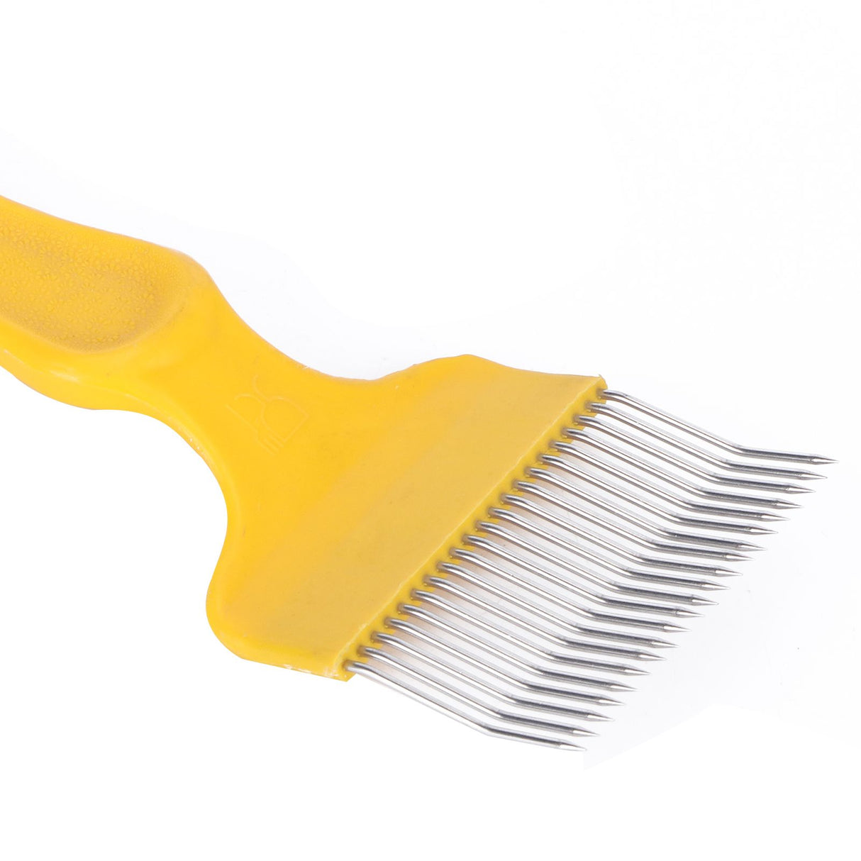 21 Tines Honey Cutter Non Slip Stainless Steel Beekeeping Honey Uncapping Fork Yellow
