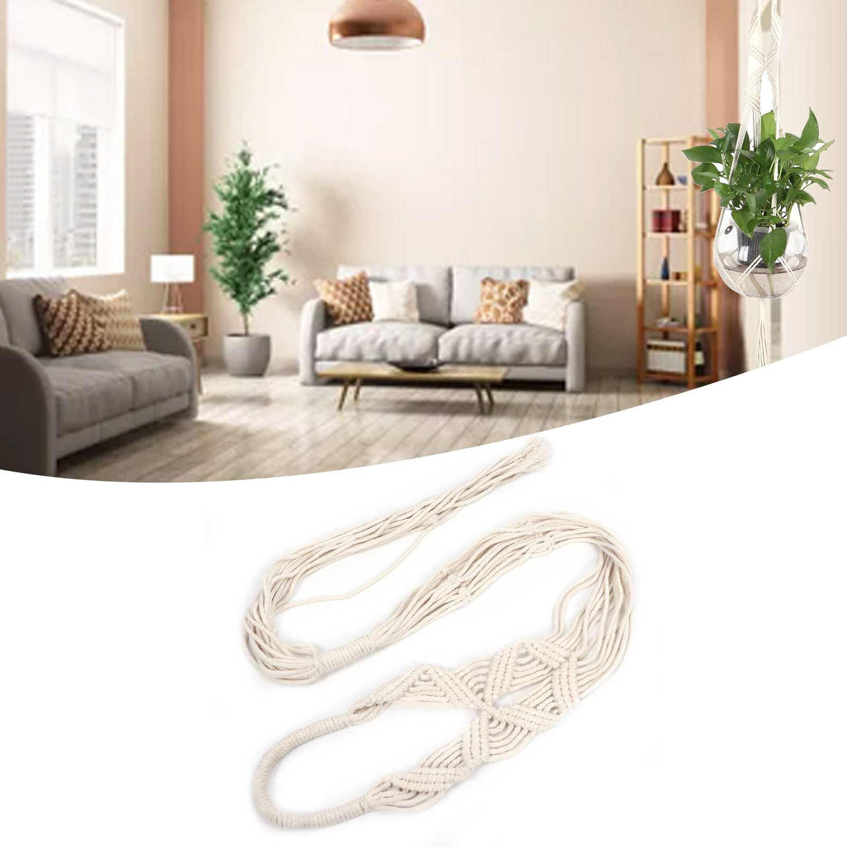 Plant Hanger Hanging Planter Basket Decorative Flower Pot Holder for Indoor Outdoor Home Decor