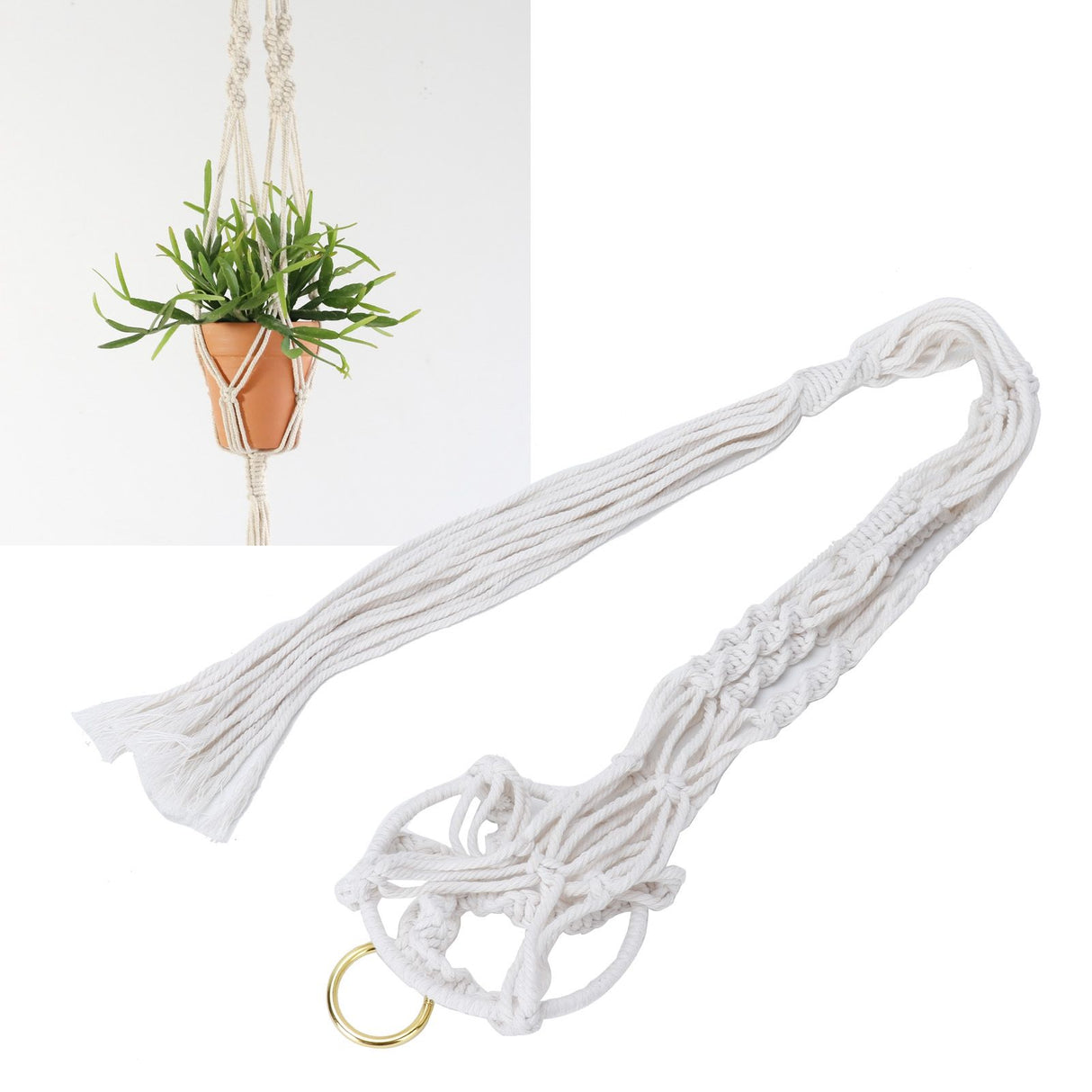 Household Plant Flower Pot Hanger Garden Hanging Basket Holder Indoor Outdoor Decor