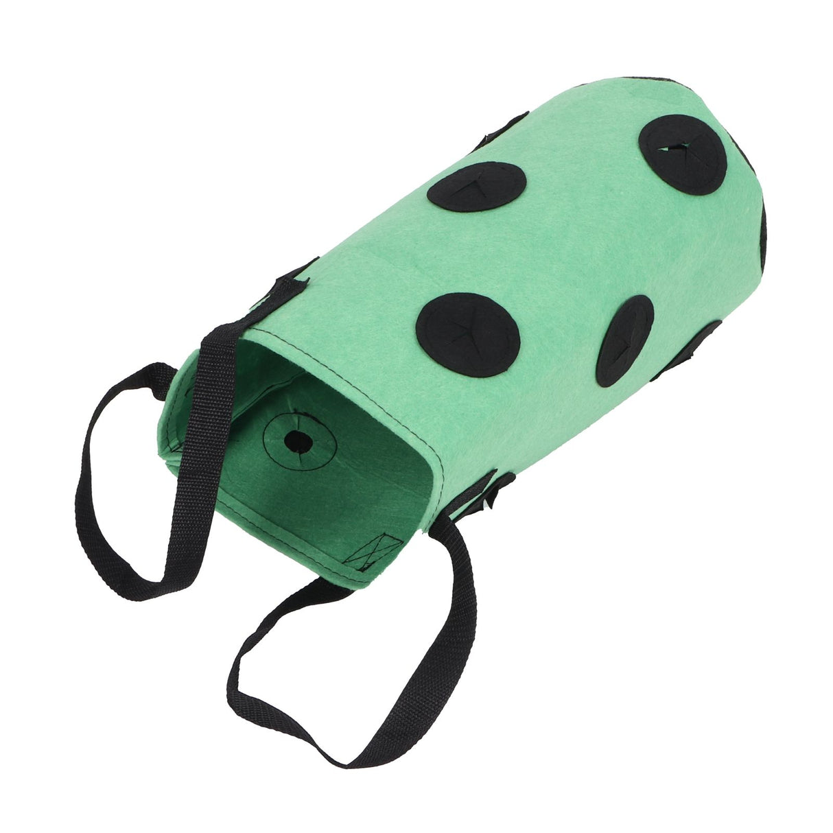 12 Holes Strawberry Planter Bag with Handles Portable Felt Plant Growing Bag for GardenGreen 20x35cm