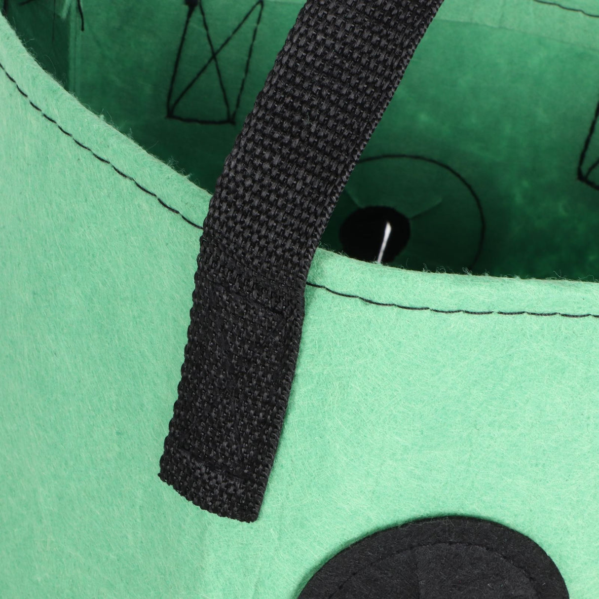 12 Holes Strawberry Planter Bag with Handles Portable Felt Plant Growing Bag for GardenGreen 20x35cm
