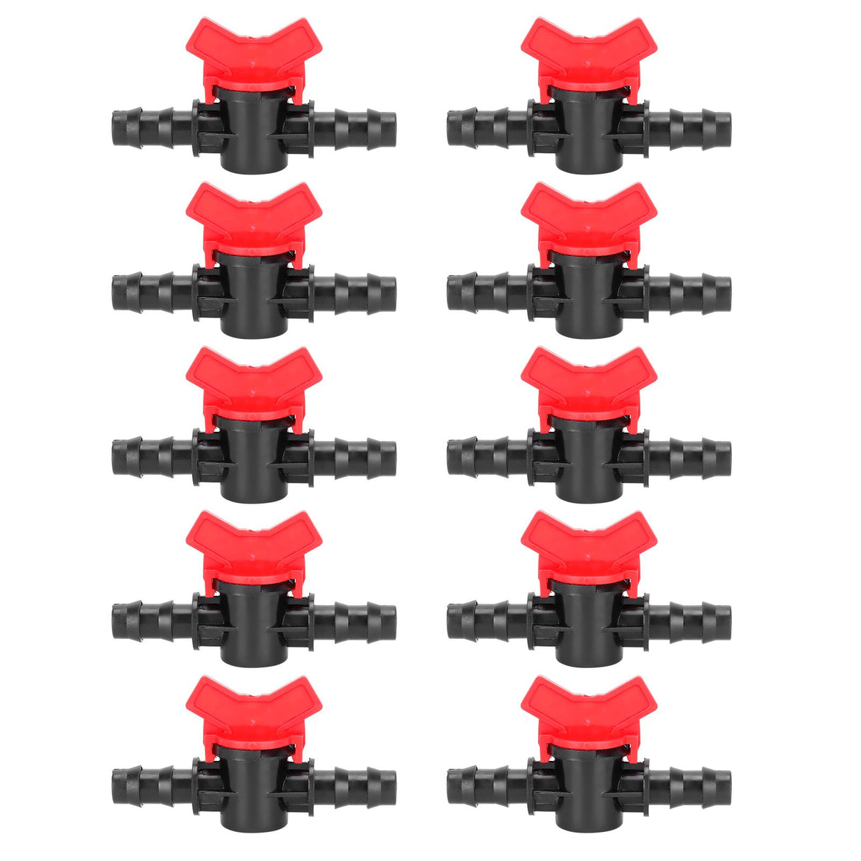 10PCS 1/2 Hose Irrigation Fittings Barbed in Line Valve Garden Irrigation Connector