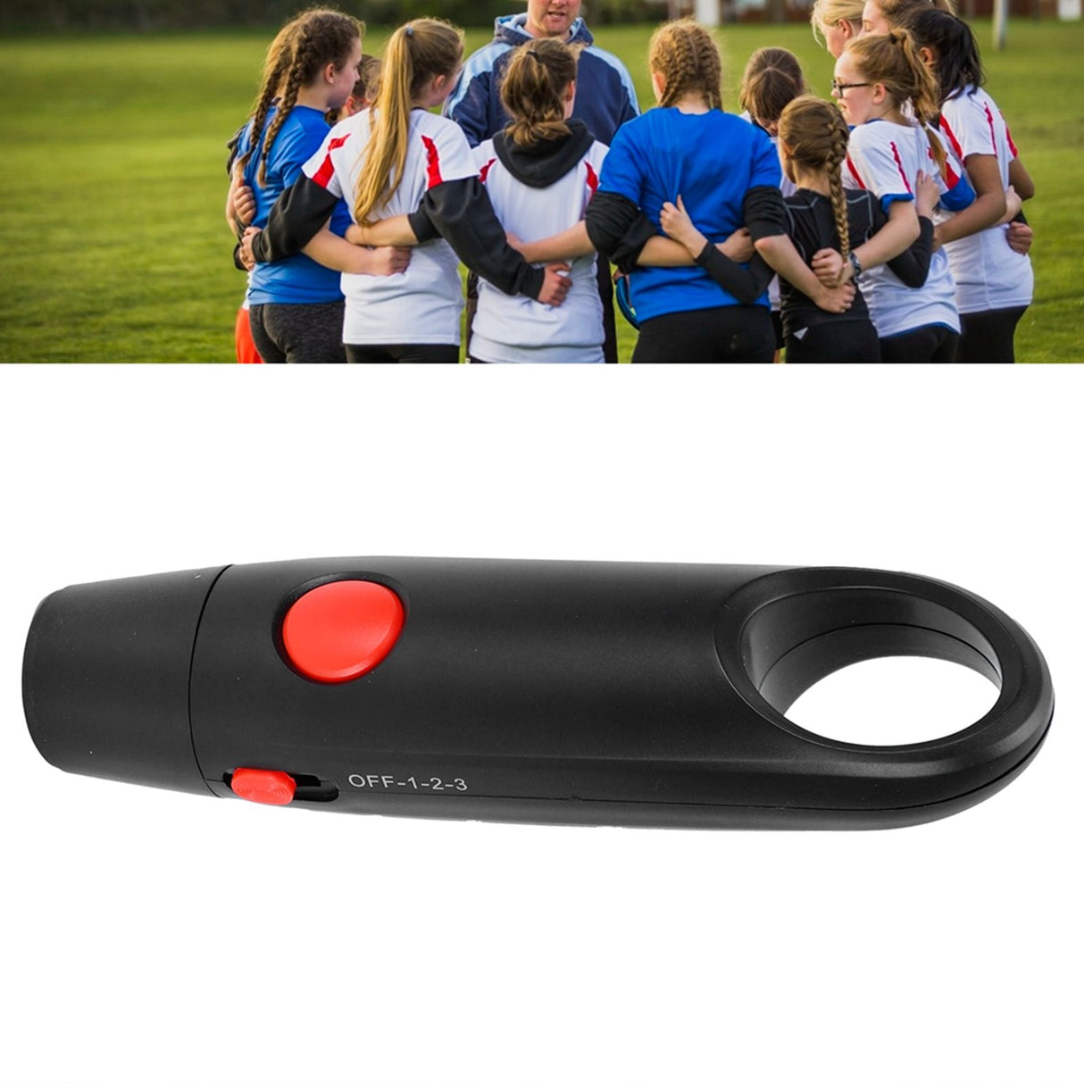 Electronic Whistle 3 Gears Adjustable Training Electronic Whistle for Sports TravellerBlack