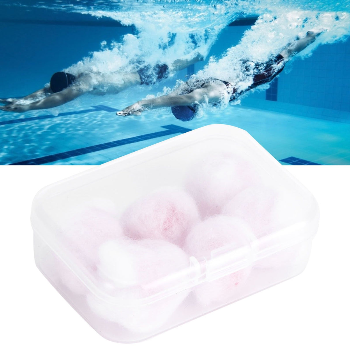 6Pcs Waterproof Earplug Reusable Noise Reduction Wax Cotton Earplugs for Swimming