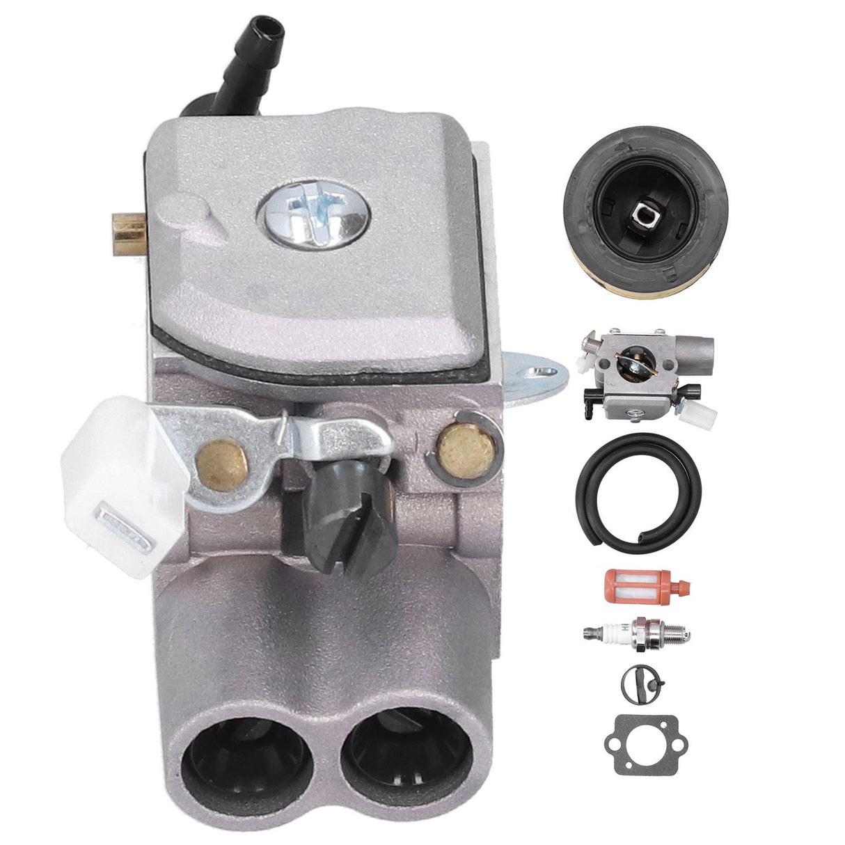 Carburetor Air Filter Fuel Filter Fuel Line Ignition Plug Kit Fit for Stihl MS251 MS251C