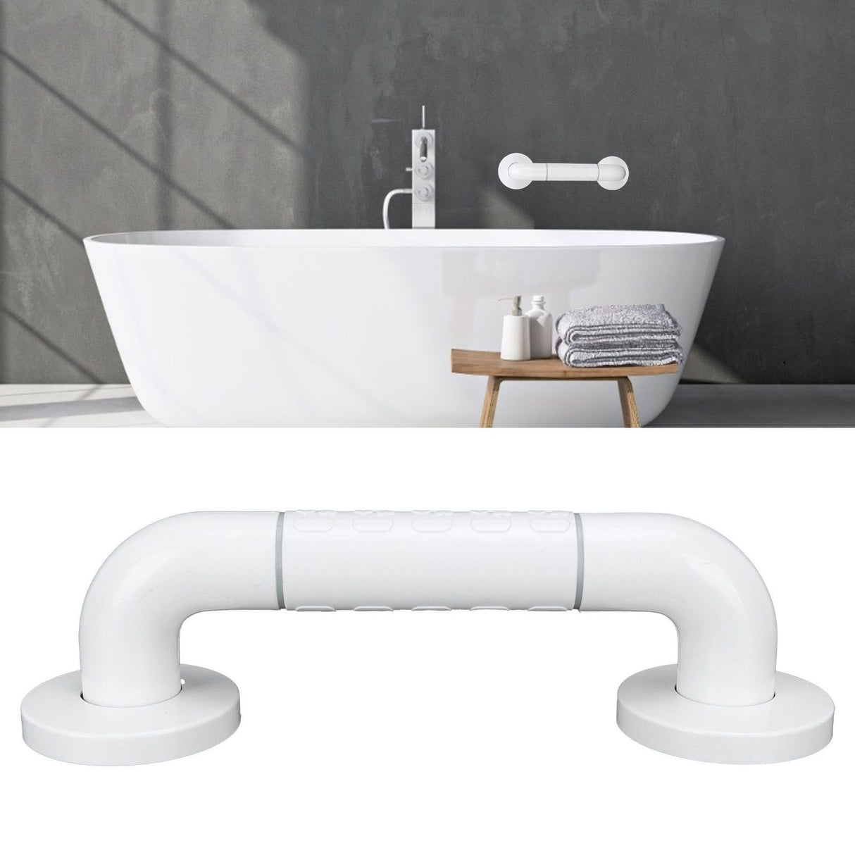 Spa Hot Tub Grab Bar Safety Non Slip Handrail with Fluorescent Rings for Bathtub Showers