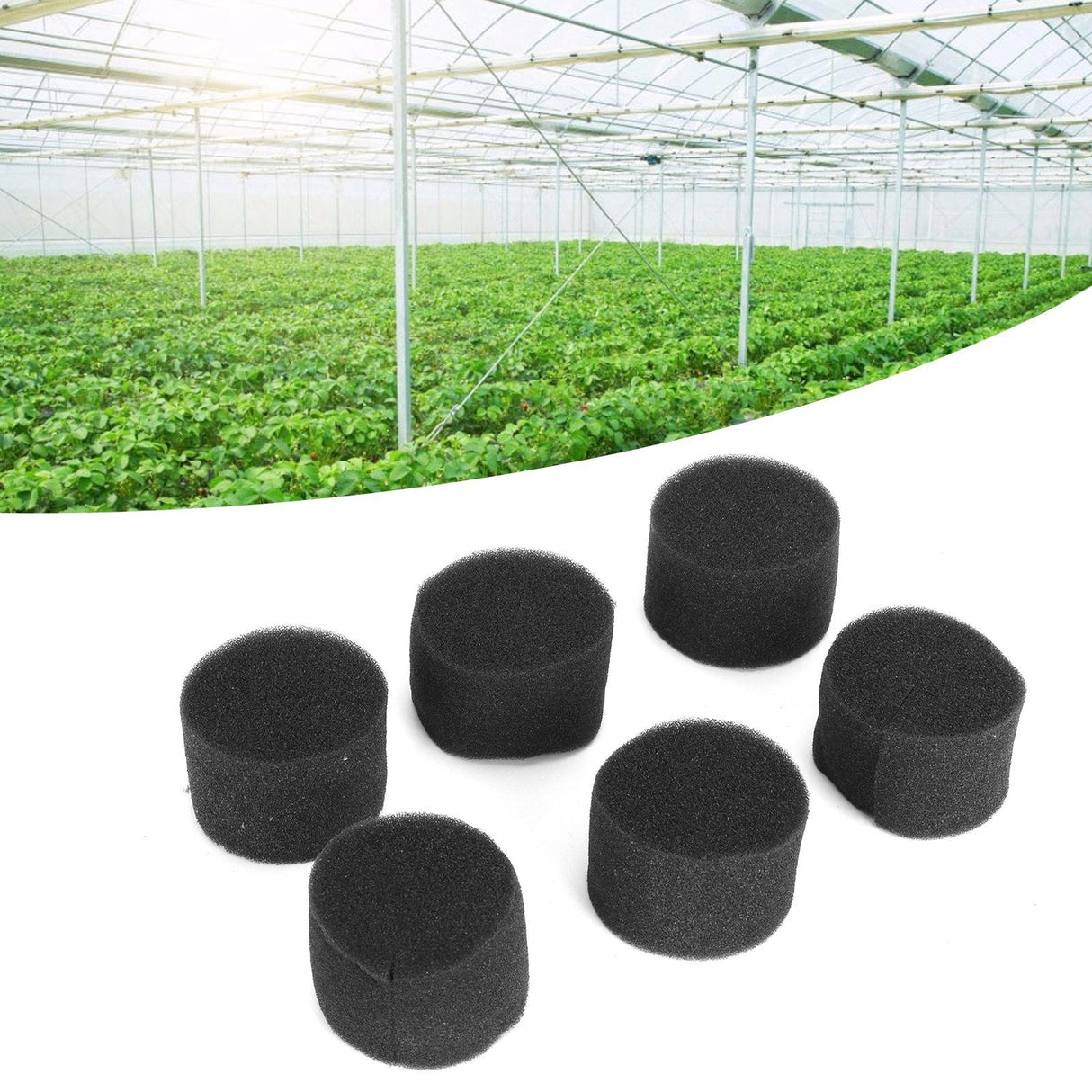 100Pcs 45mmx30mm Hydroponic Sponge Planting Seedling Sponge for Seed Growing Black