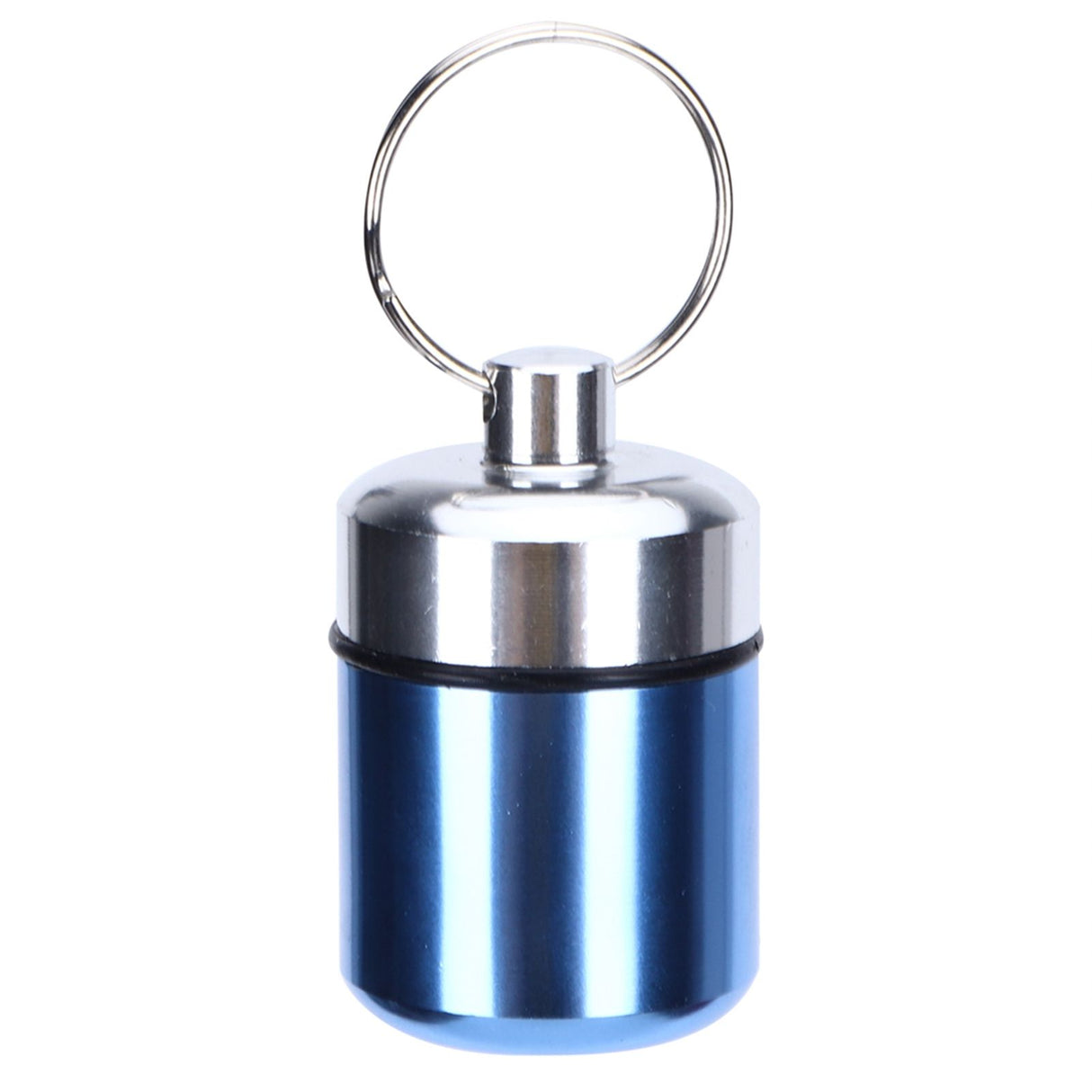 Waterproof Medicine Box Aluminium Alloy Mini Pills Case Holder for Swimming Pool SaunaLight Blue