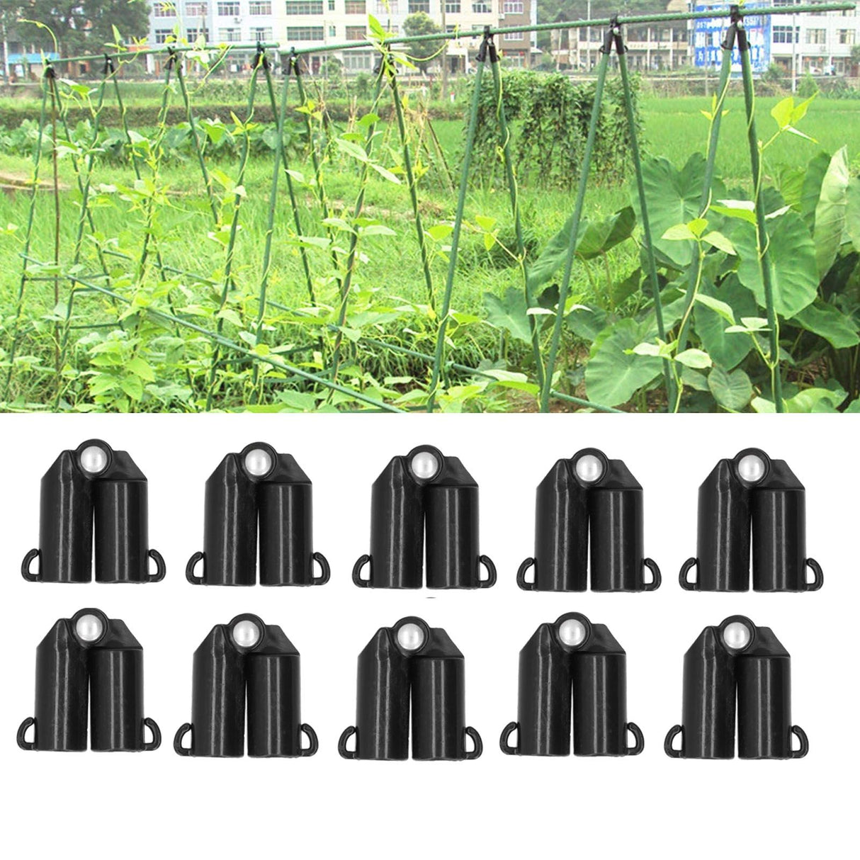 10PCS BFork Connecting Joint Gardening Stakes Climbing Plant Supports Connectors(16mm Inner Diameter )