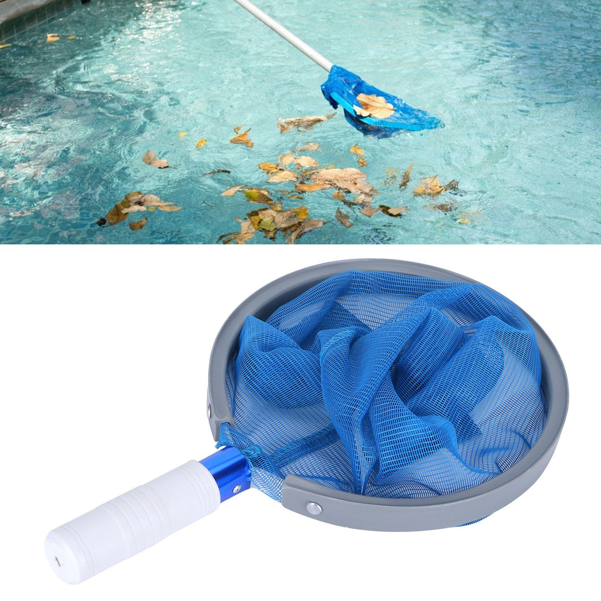 Pool Skimmer Leaf Debris Cleaning Rake Net for Swimming Pool Hot Tubs Pond Fountains