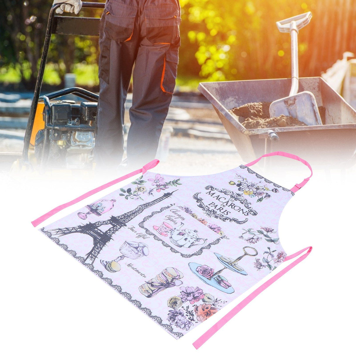 Multifunction Work Apron Adjustable Sleeveless Apron for Garden Cleaning Restaurant SuppliesStyle 1