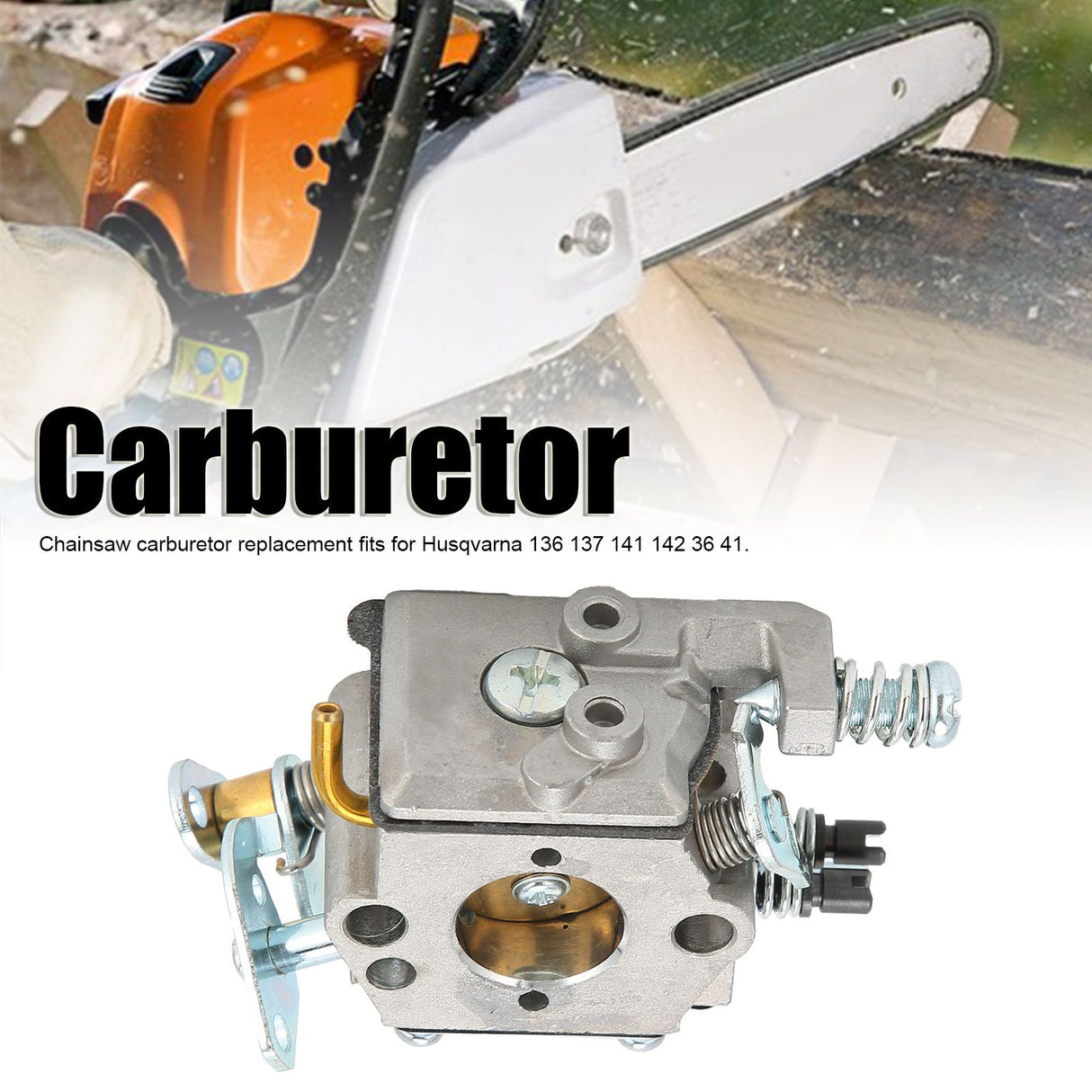 Carburetor Carb Garden Chainsaw Accessory Fit for Husqvarna 136 137 141 142 36 41