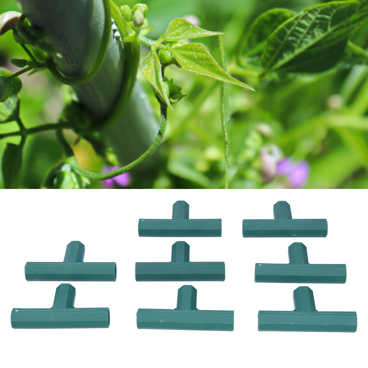 8Pcs T shape Connector DIY Plant Stake Joint Tee Adapter for 16mm Garden Plant Support